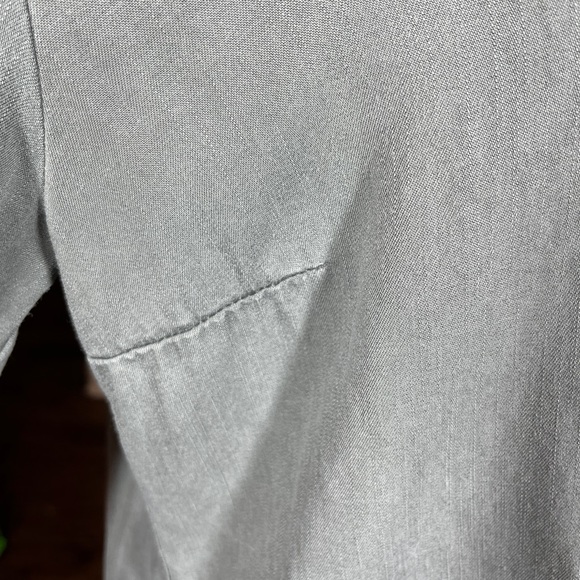 Soft Surroundings Green Long Sleeve Button Down Shirt Dress S Lyocell Soft Comfy - Picture 4 of 11